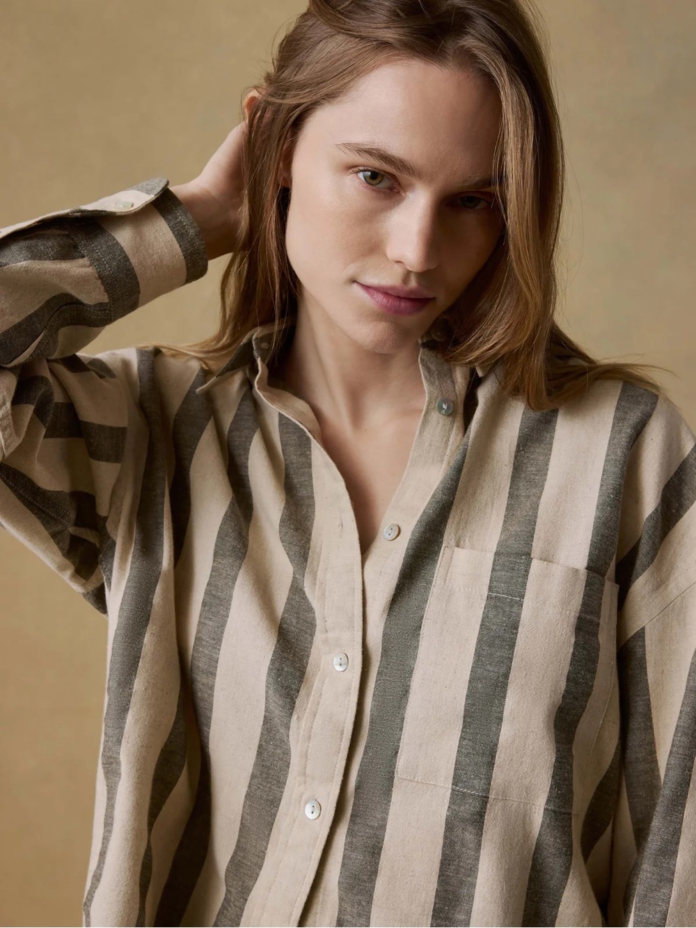 Faherty Cotton Linen Relaxed Shirt - Pine Bay Stripe